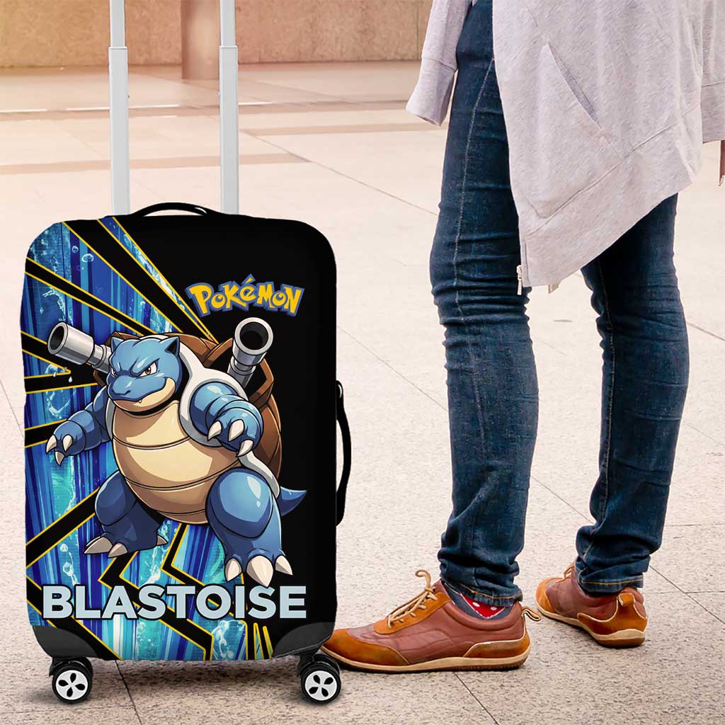 Blastoise Poké Luggage Cover Aqua Burst Comic Style