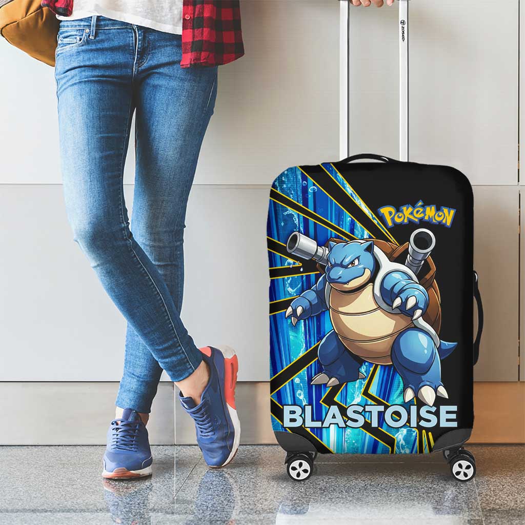 Blastoise Poké Luggage Cover Aqua Burst Comic Style