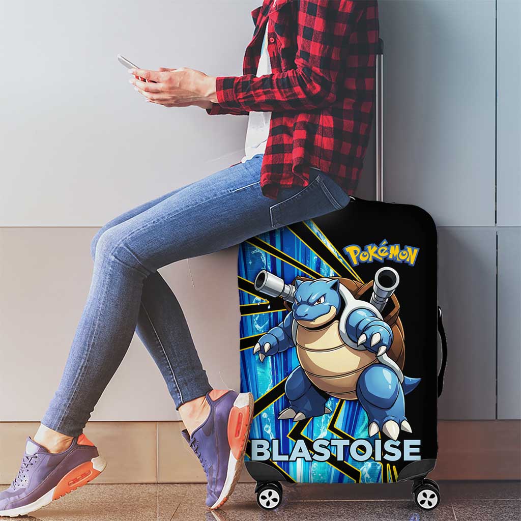 Blastoise Poké Luggage Cover Aqua Burst Comic Style