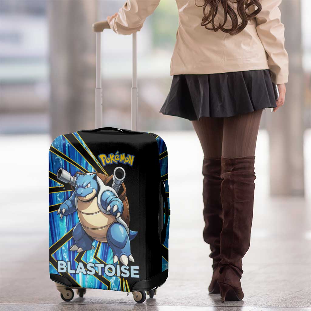 Blastoise Poké Luggage Cover Aqua Burst Comic Style