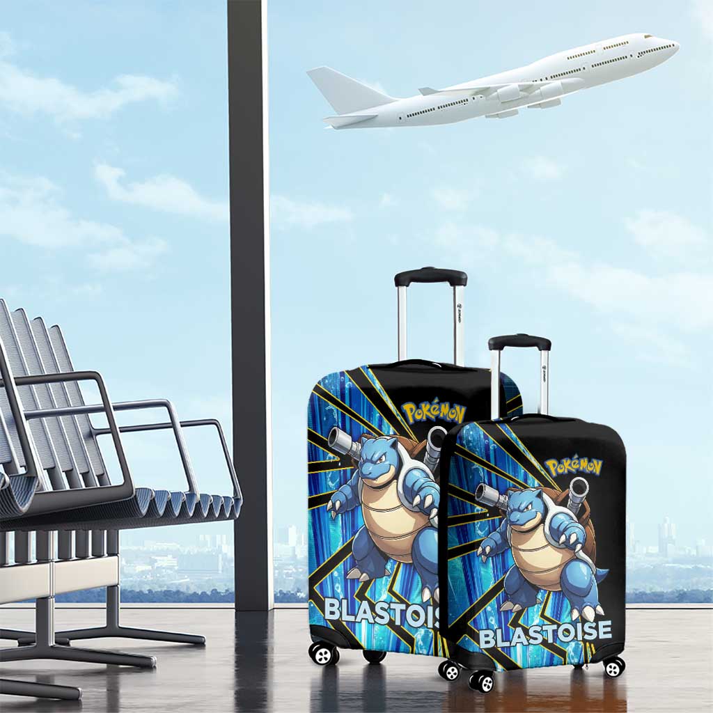 Blastoise Poké Luggage Cover Aqua Burst Comic Style