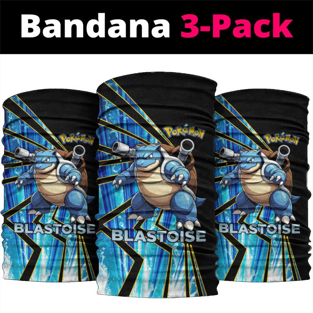 Blastoise Poké Neck Gaiter Aqua Burst Comic Style