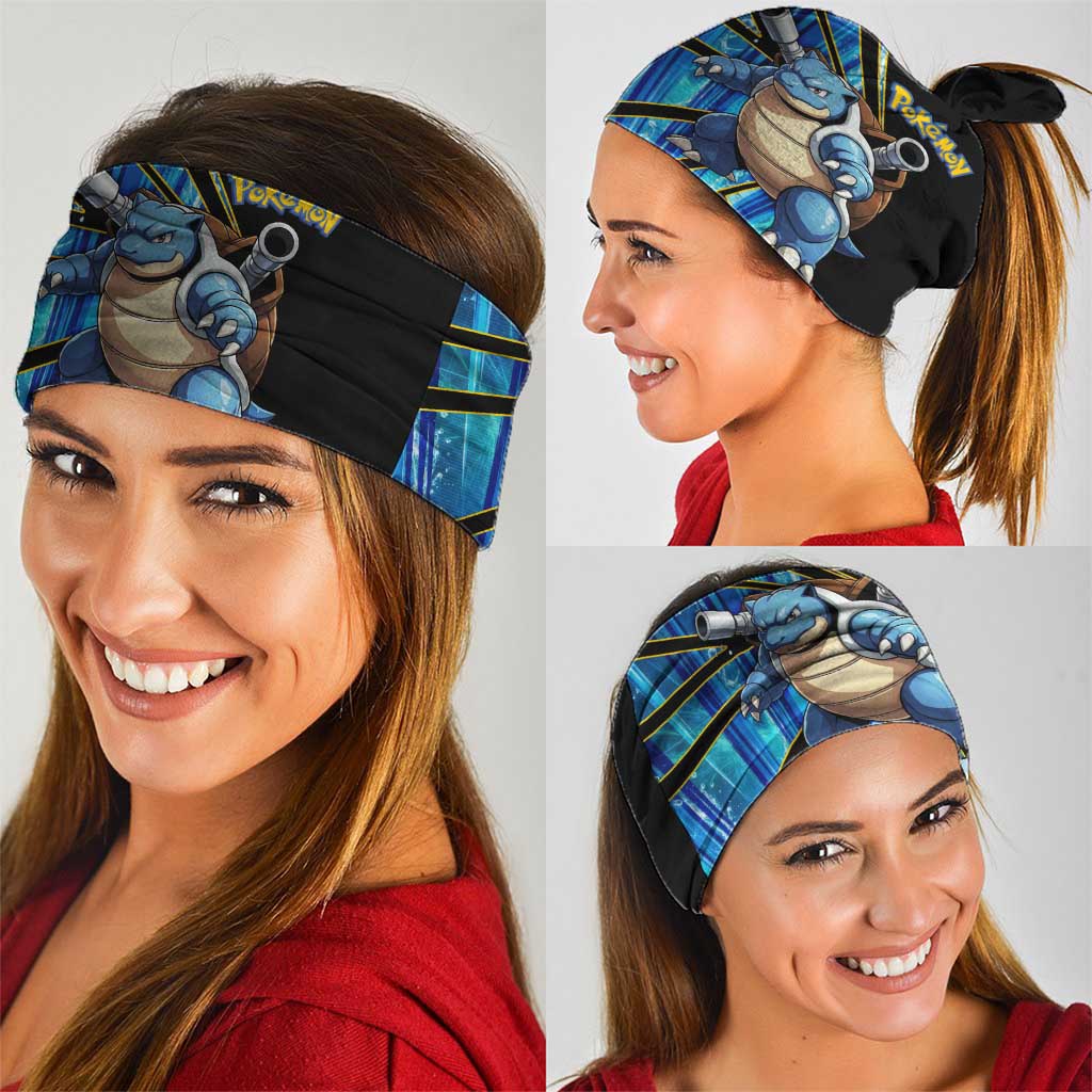 Blastoise Poké Neck Gaiter Aqua Burst Comic Style