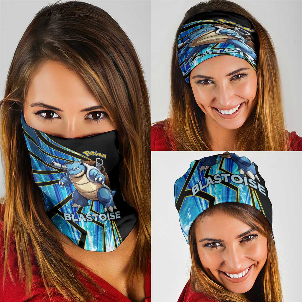 Blastoise Poké Neck Gaiter Aqua Burst Comic Style