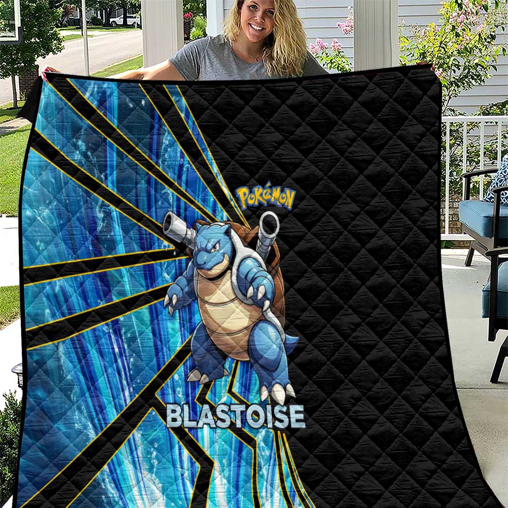 Blastoise Poké Quilt Aqua Burst Comic Style
