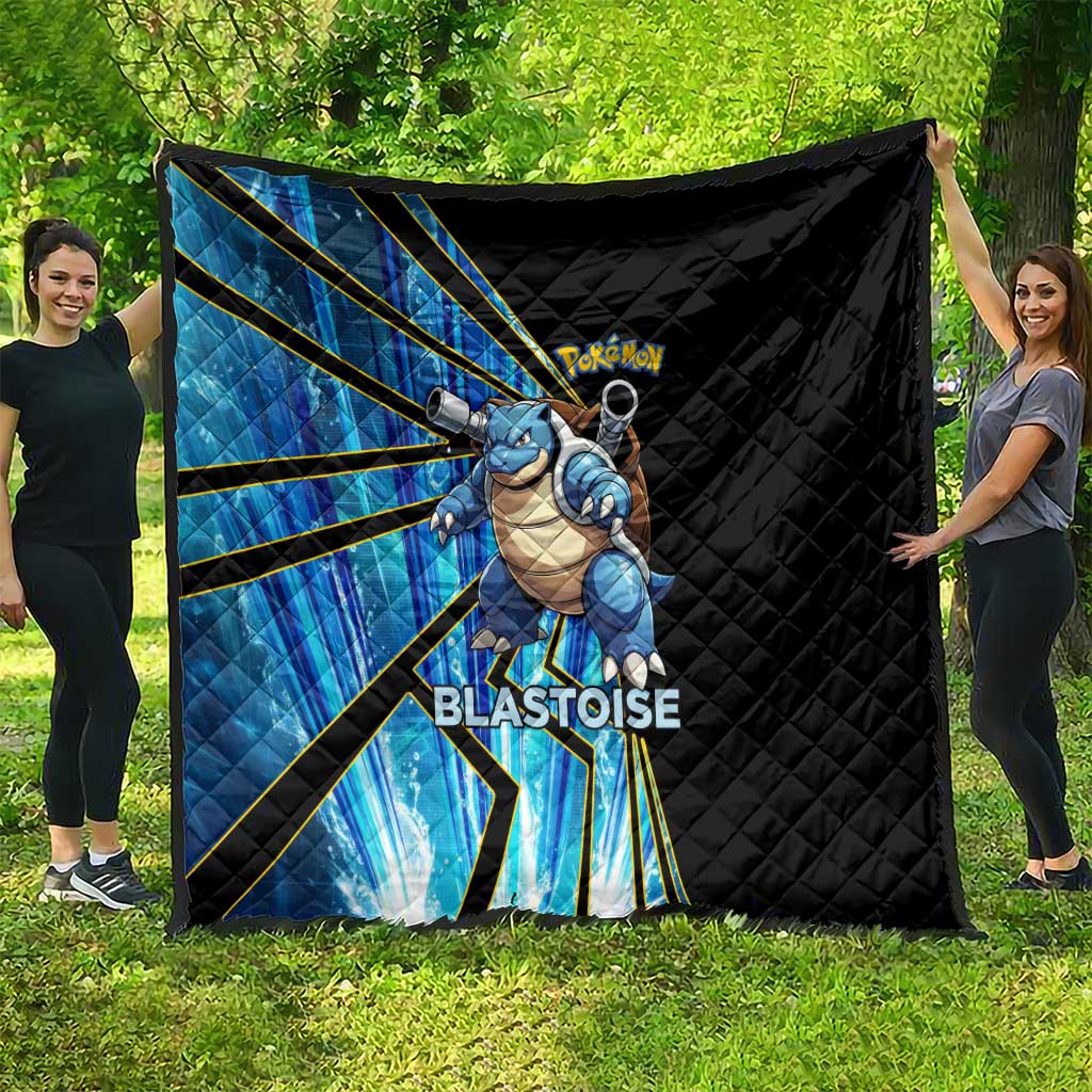 Blastoise Poké Quilt Aqua Burst Comic Style