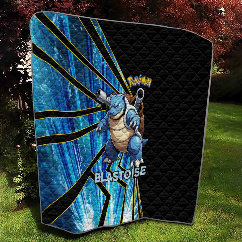 Blastoise Poké Quilt Aqua Burst Comic Style