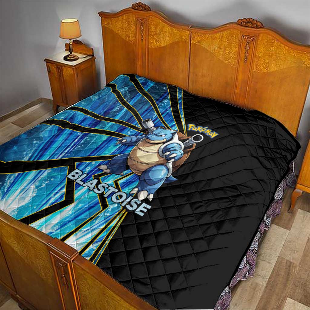 Blastoise Poké Quilt Aqua Burst Comic Style