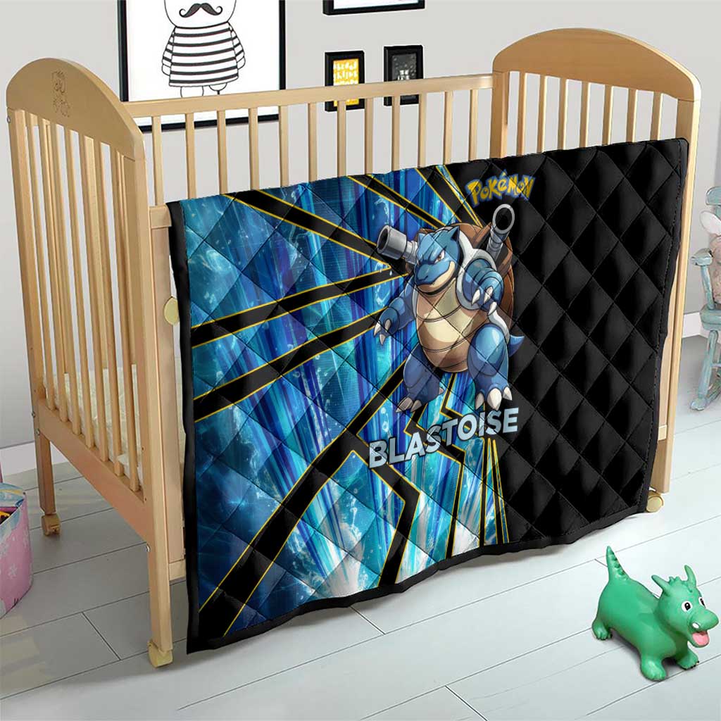 Blastoise Poké Quilt Aqua Burst Comic Style