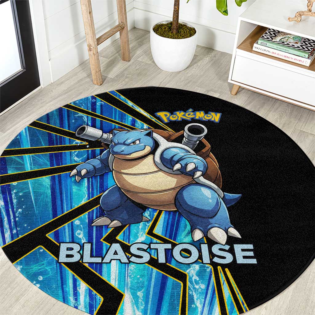 Blastoise Poké Round Carpet Aqua Burst Comic Style