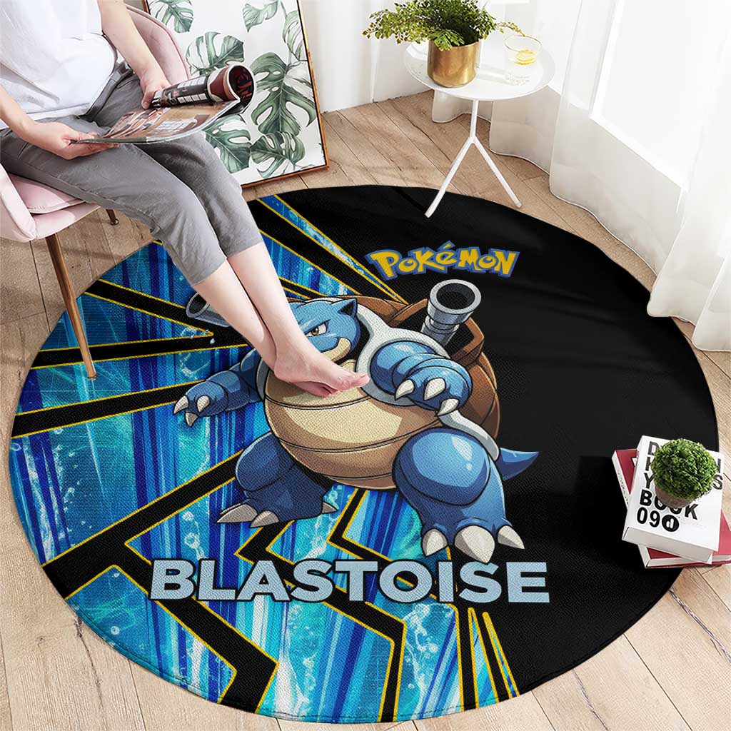 Blastoise Poké Round Carpet Aqua Burst Comic Style