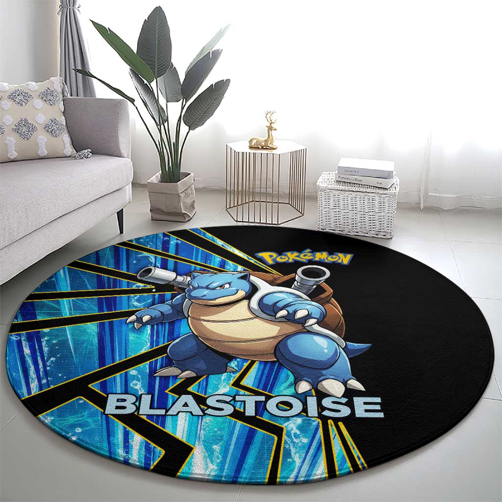 Blastoise Poké Round Carpet Aqua Burst Comic Style
