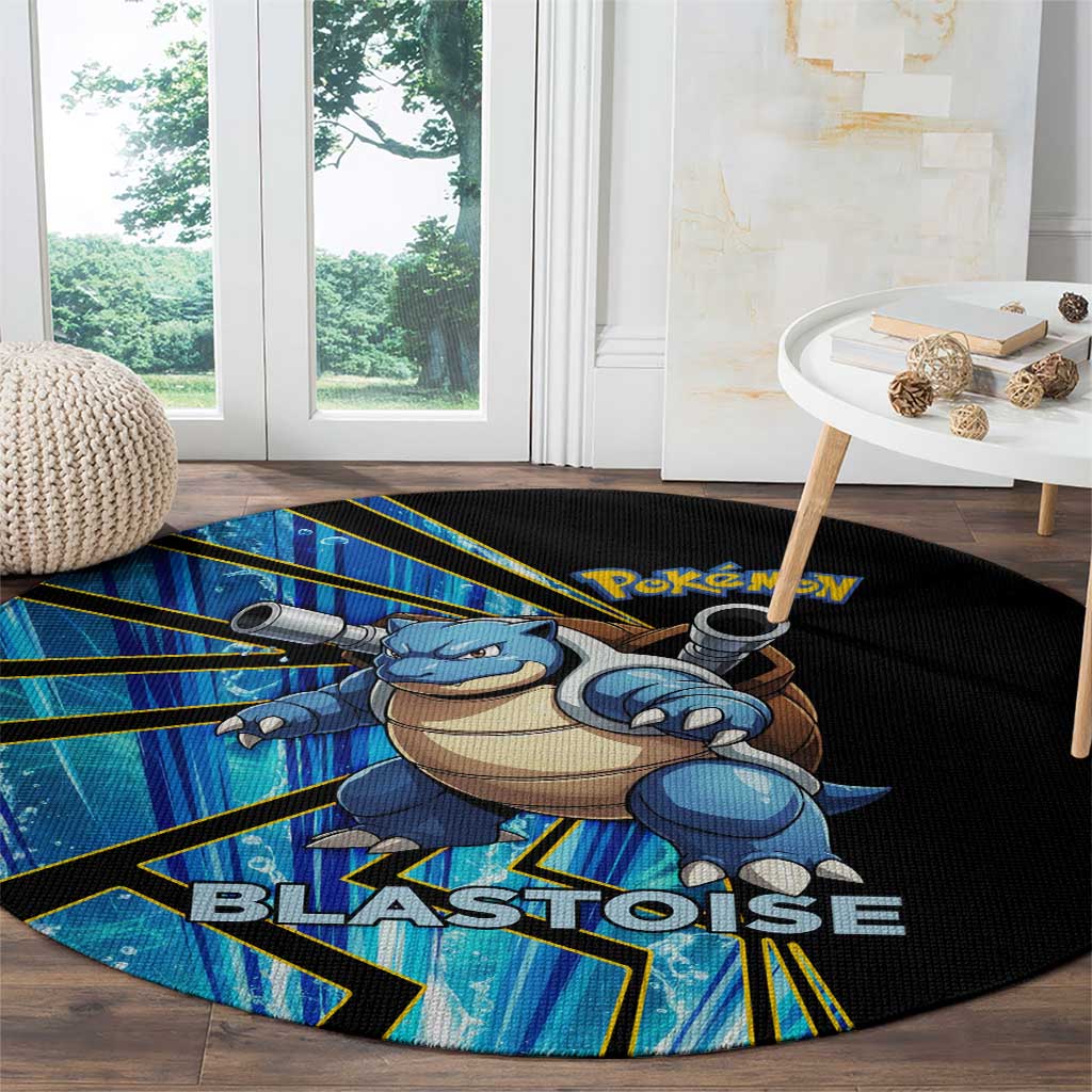 Blastoise Poké Round Carpet Aqua Burst Comic Style