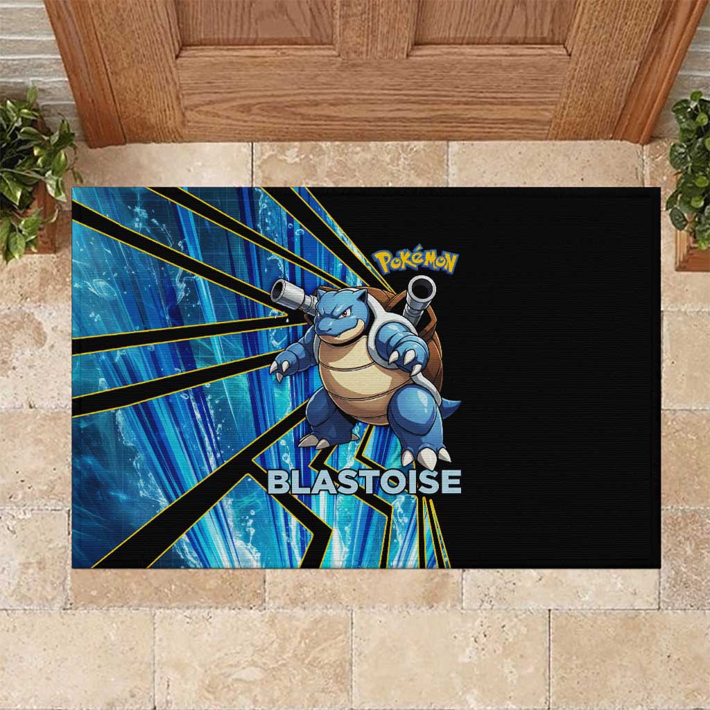 Blastoise Poké Rubber Doormat Aqua Burst Comic Style