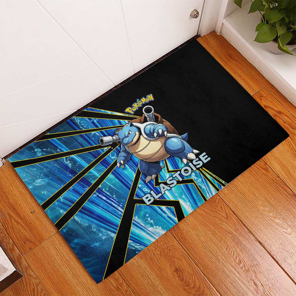 Blastoise Poké Rubber Doormat Aqua Burst Comic Style