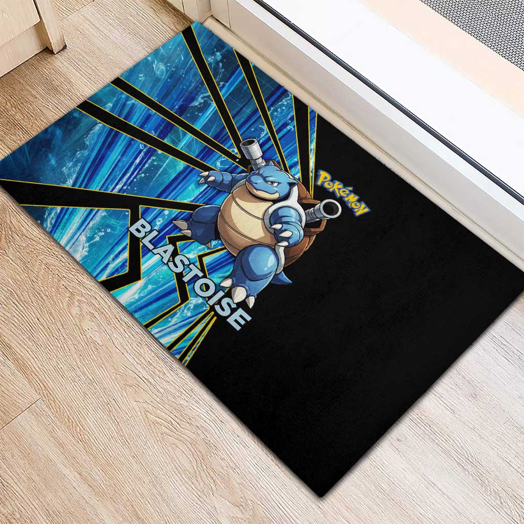 Blastoise Poké Rubber Doormat Aqua Burst Comic Style