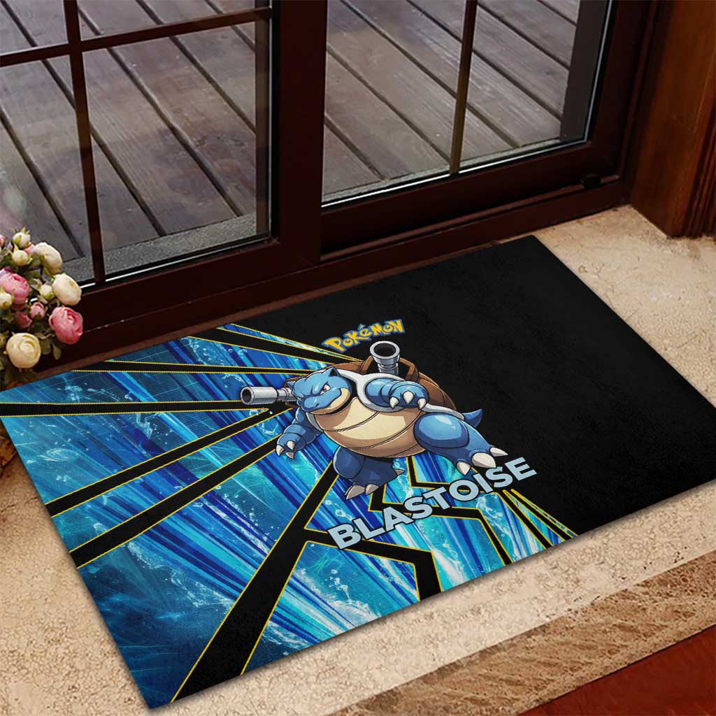 Blastoise Poké Rubber Doormat Aqua Burst Comic Style