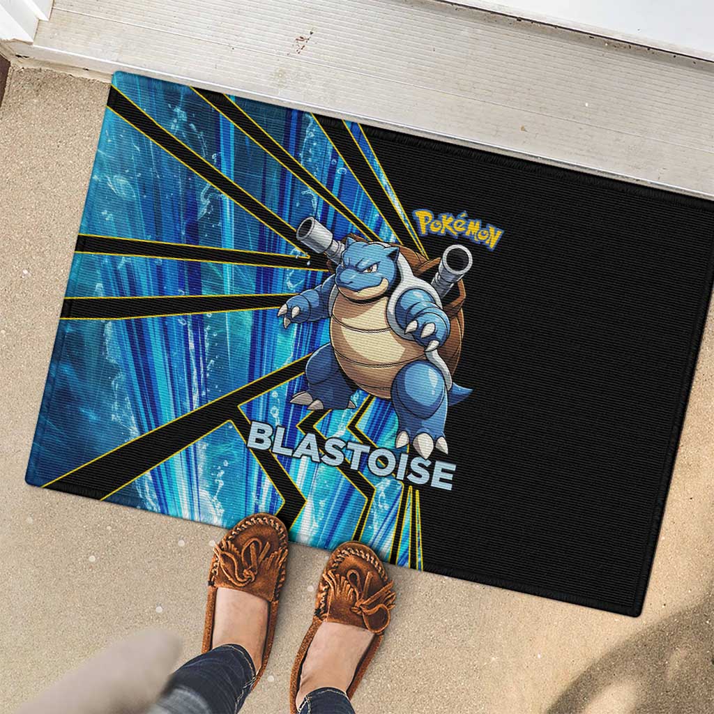 Blastoise Poké Rubber Doormat Aqua Burst Comic Style
