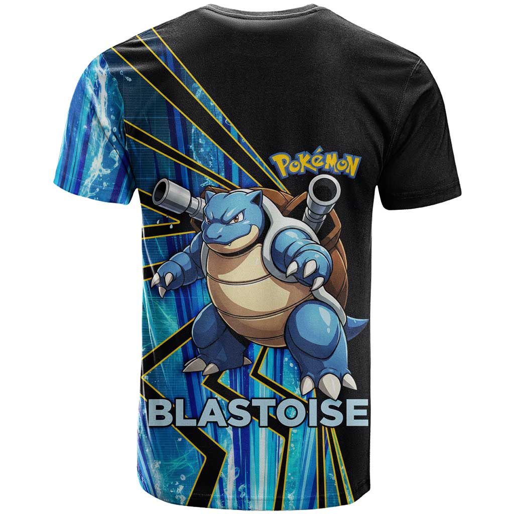 Blastoise Poké T Shirt Aqua Burst Comic Style