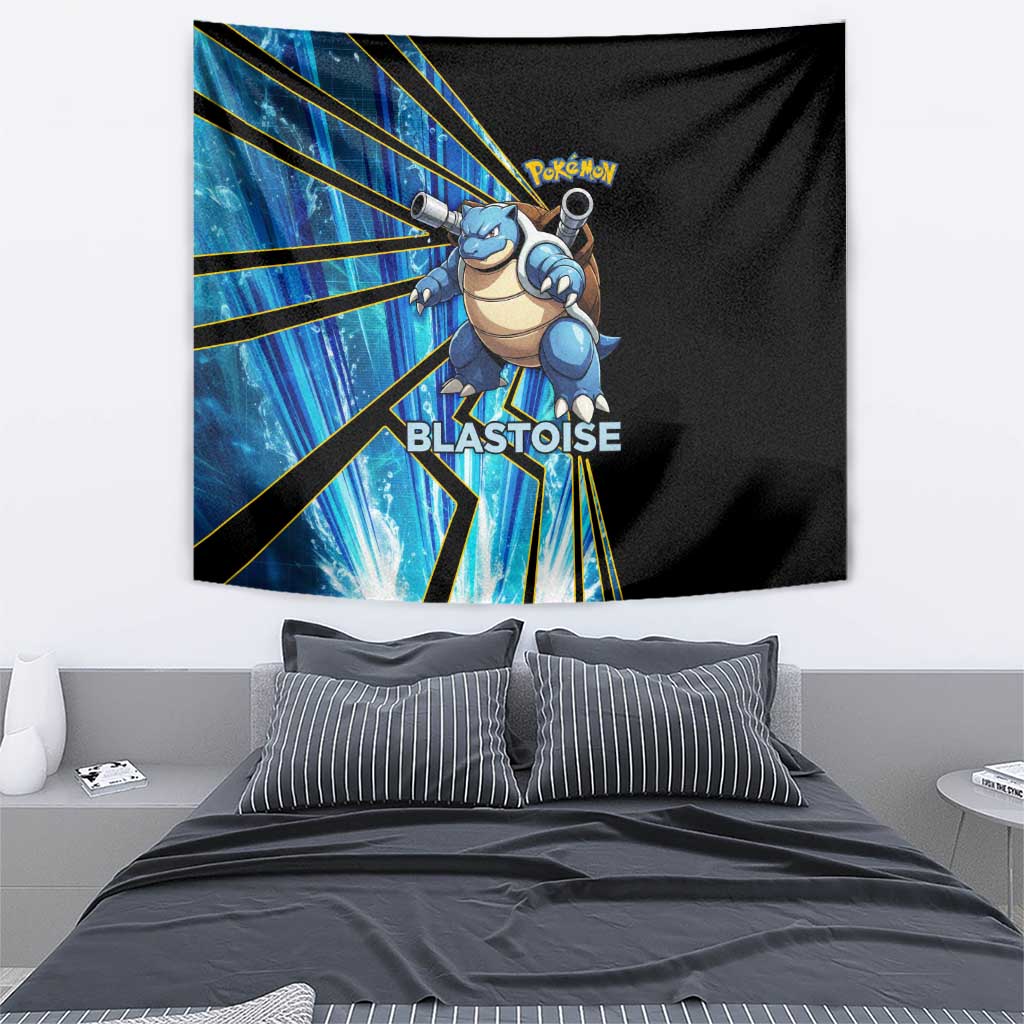 Blastoise Poké Tapestry Aqua Burst Comic Style