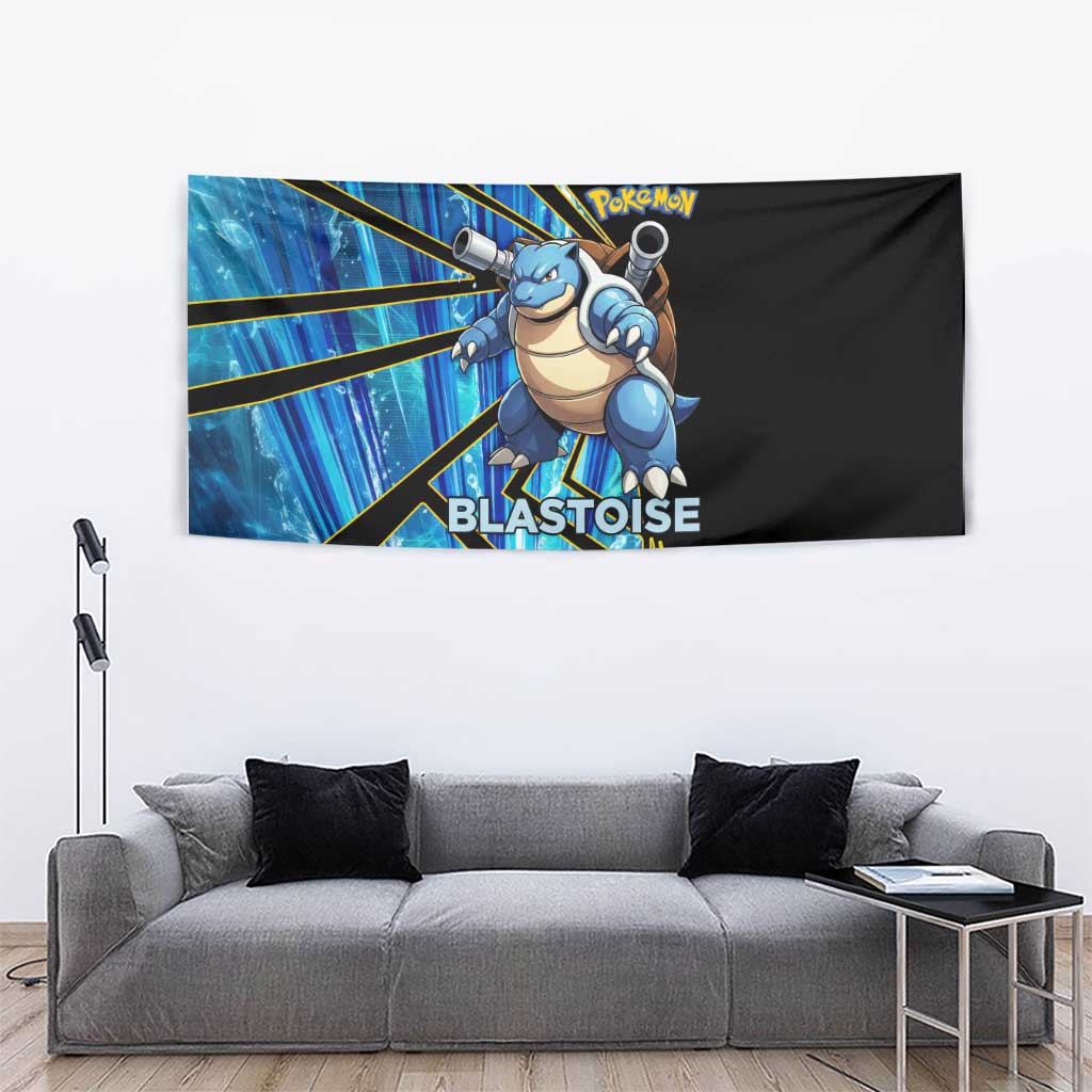 Blastoise Poké Tapestry Aqua Burst Comic Style
