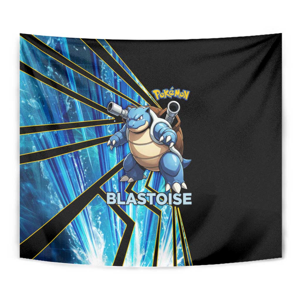 Blastoise Poké Tapestry Aqua Burst Comic Style