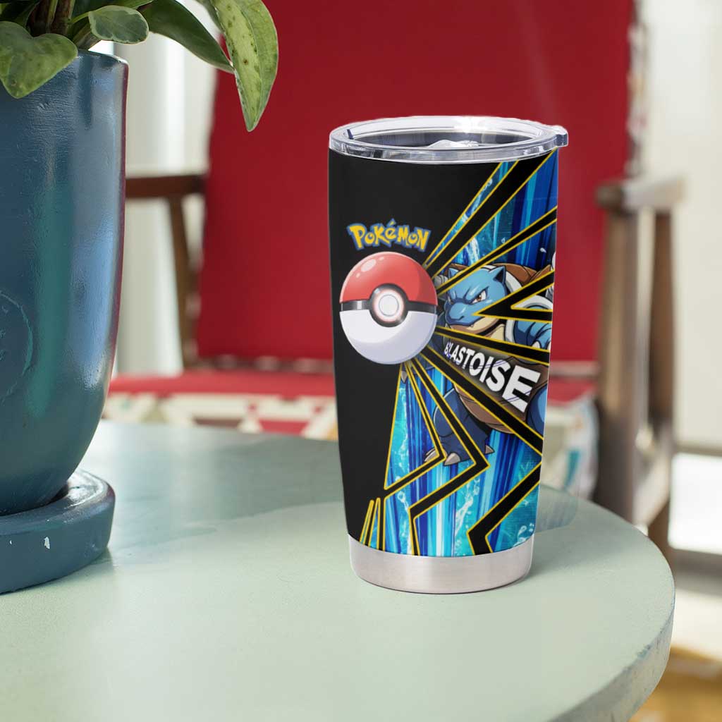 Blastoise Poké Tumbler Cup Aqua Burst Comic Style