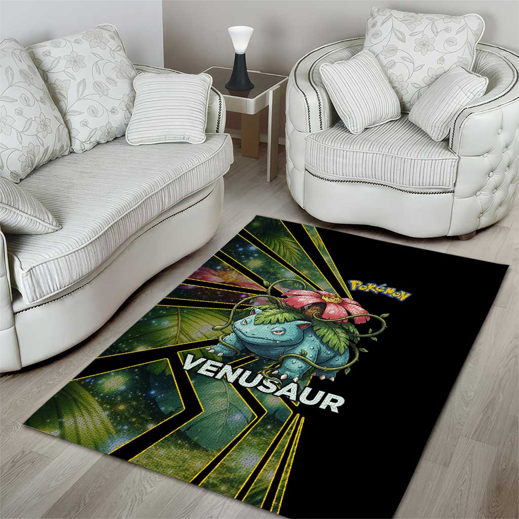 Venusaur Poké Area Rug Jungle Flora Comic Style