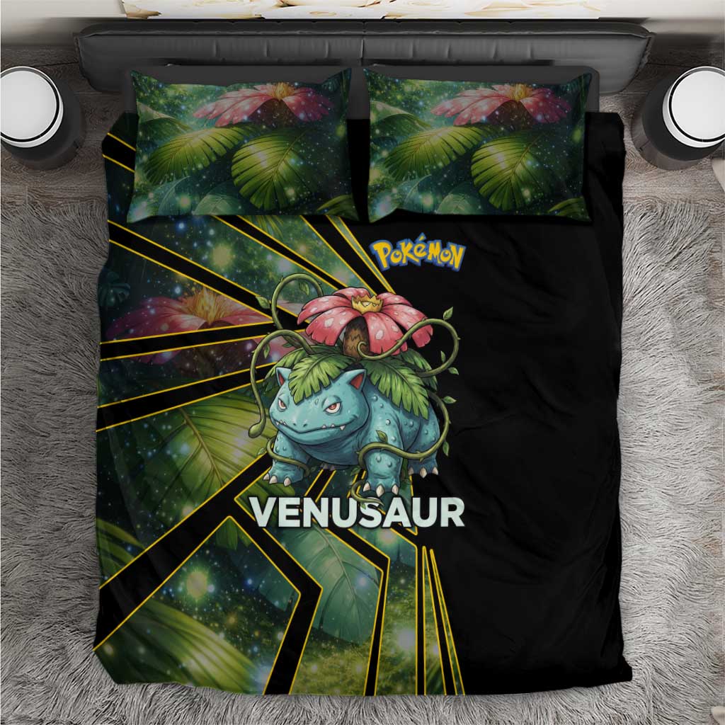 Venusaur Poké Bedding Set Jungle Flora Comic Style