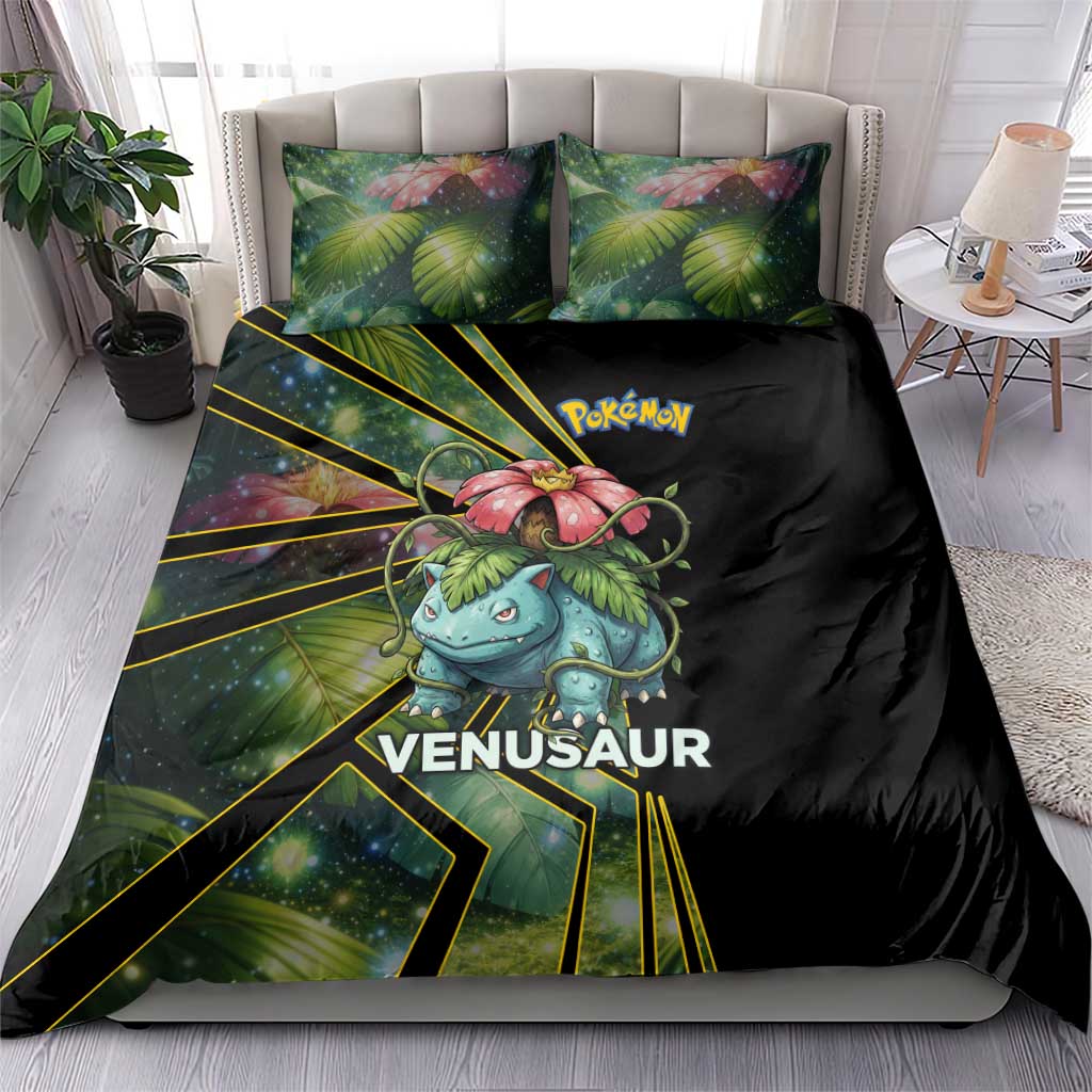 Venusaur Poké Bedding Set Jungle Flora Comic Style