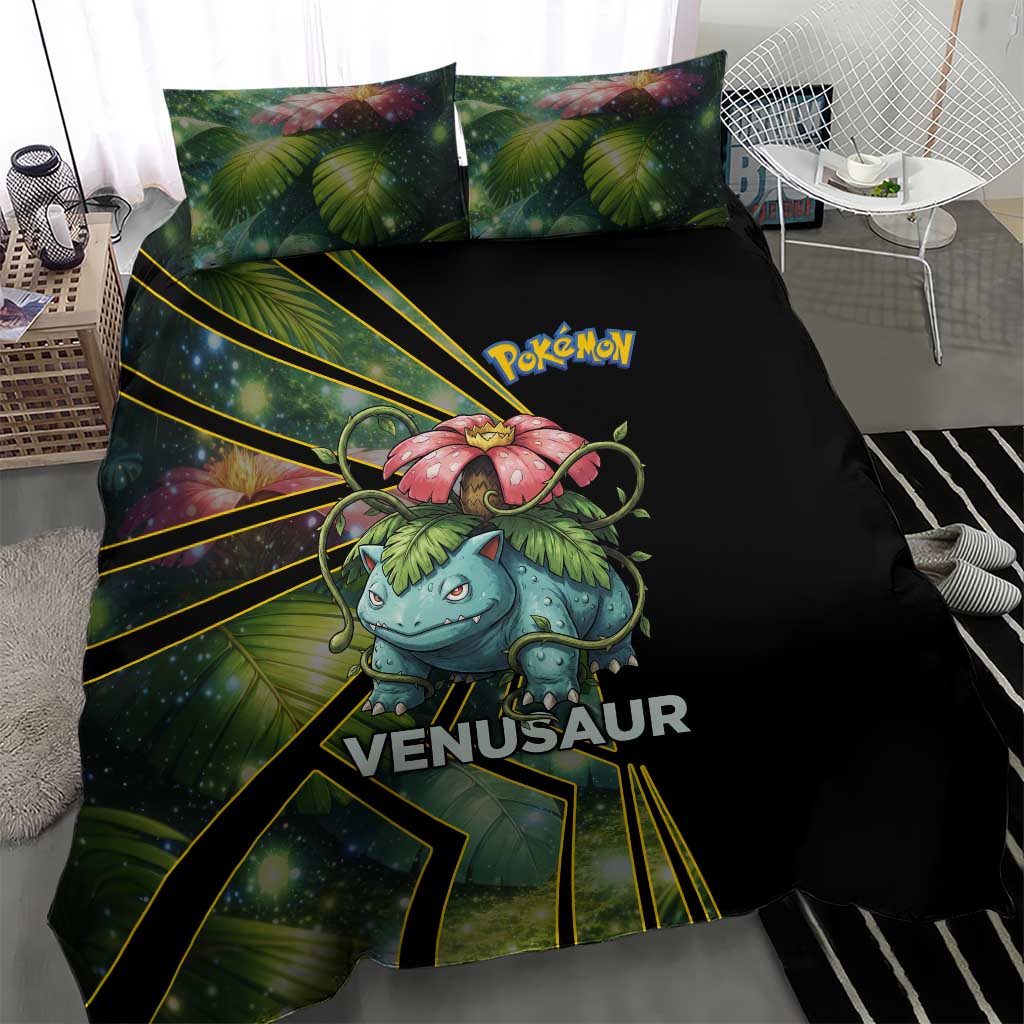 Venusaur Poké Bedding Set Jungle Flora Comic Style