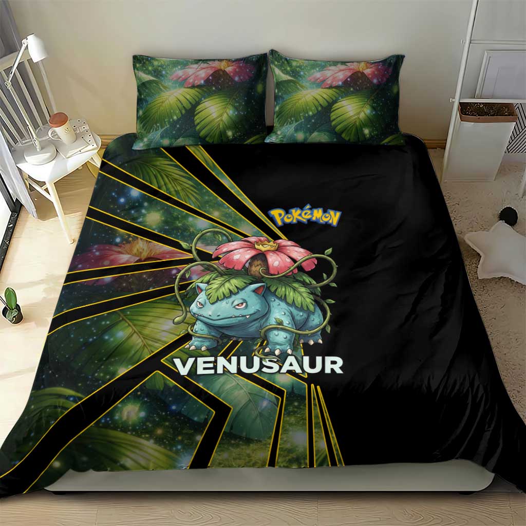 Venusaur Poké Bedding Set Jungle Flora Comic Style
