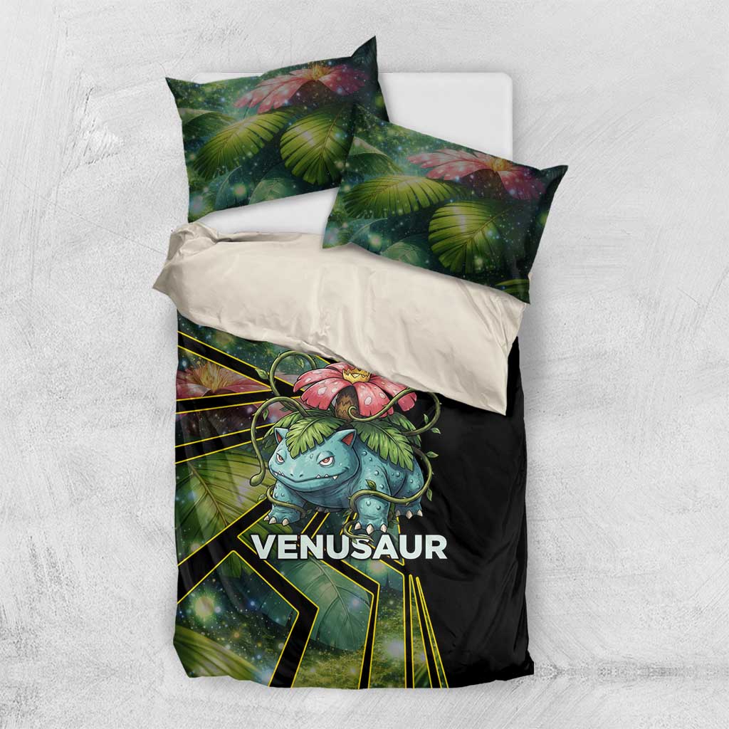 Venusaur Poké Bedding Set Jungle Flora Comic Style
