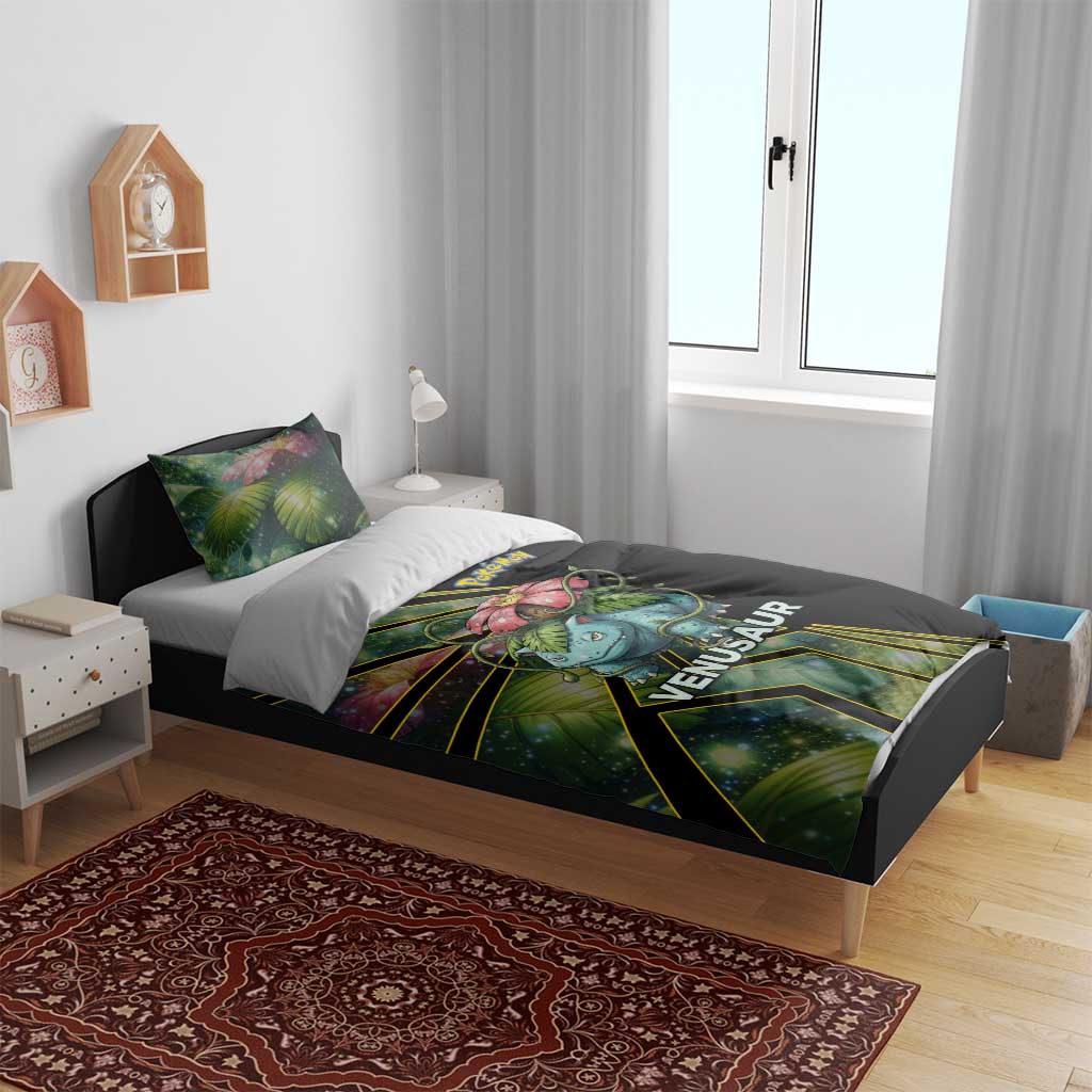 Venusaur Poké Bedding Set Jungle Flora Comic Style