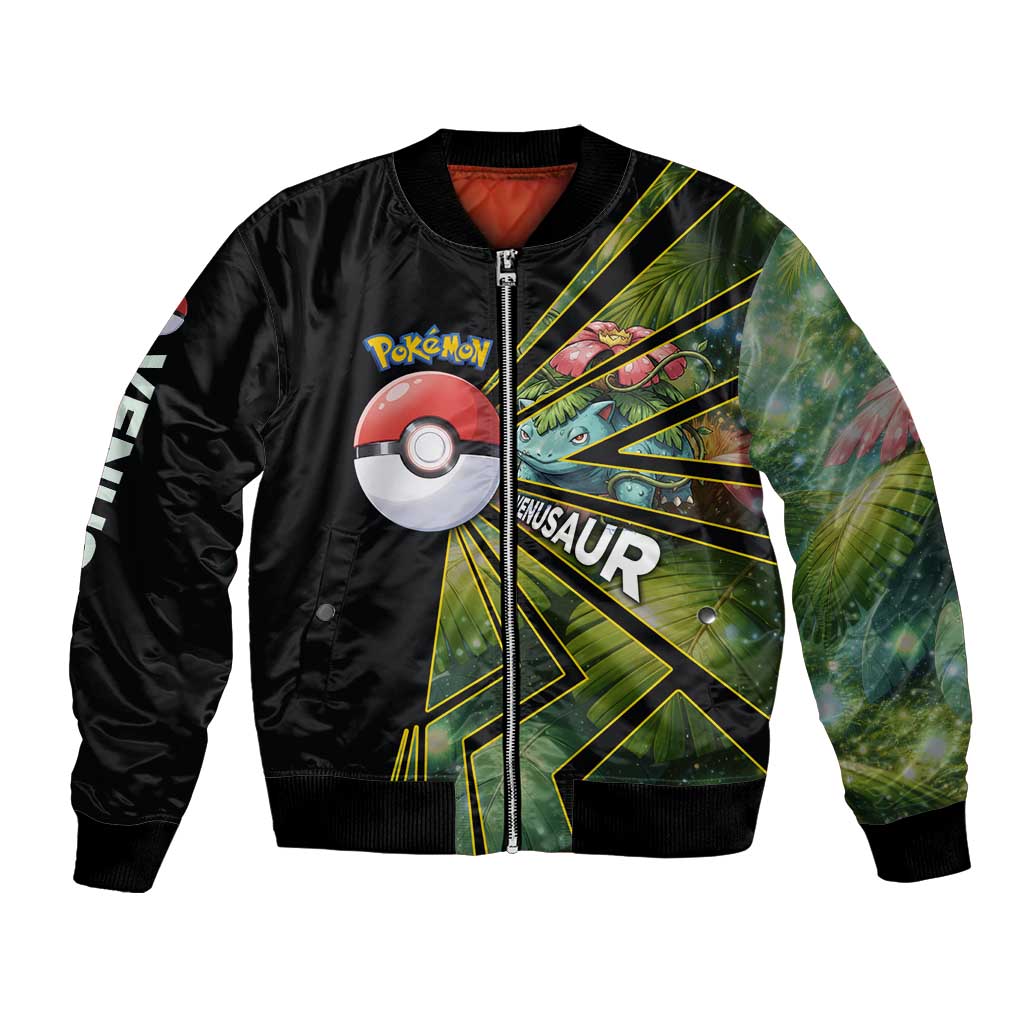 Venusaur Poké Bomber Jacket Jungle Flora Comic Style