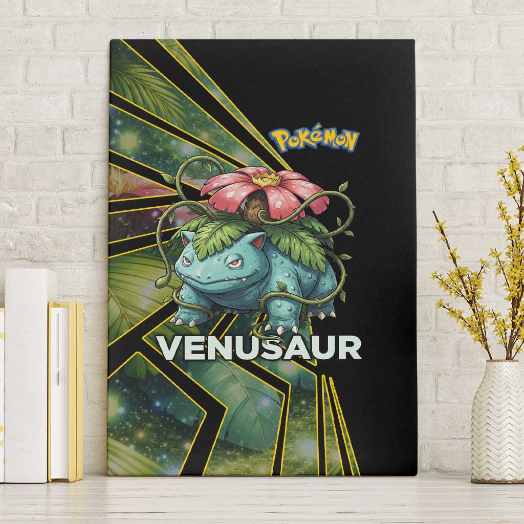 Venusaur Poké Canvas Wall Art Jungle Flora Comic Style