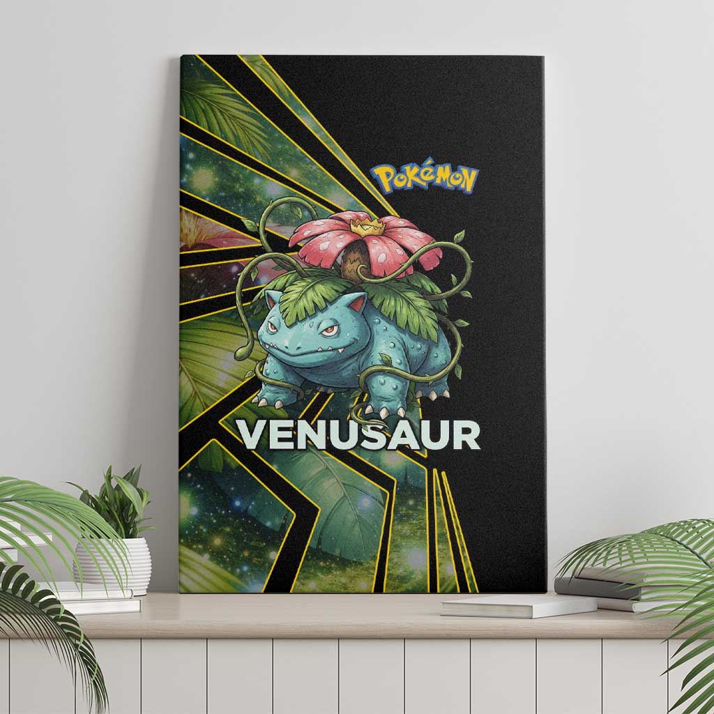 Venusaur Poké Canvas Wall Art Jungle Flora Comic Style