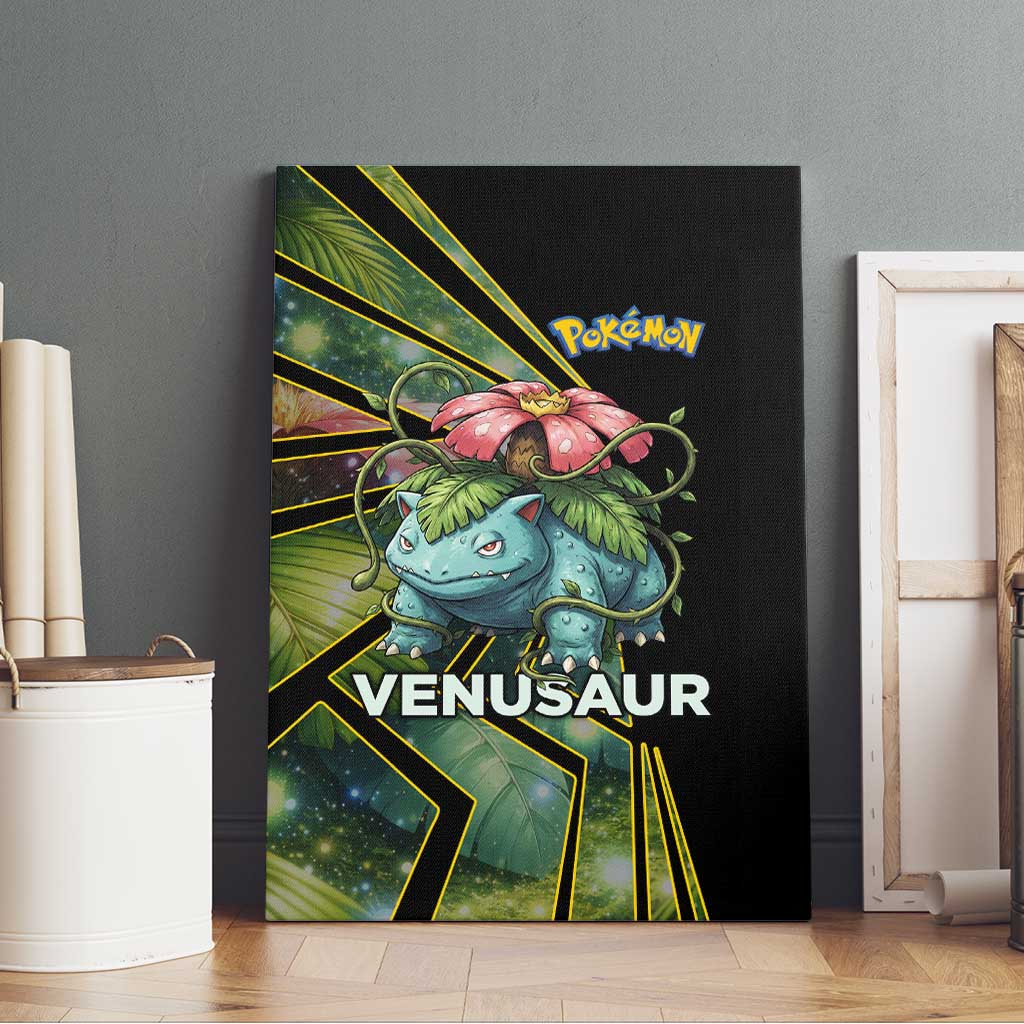Venusaur Poké Canvas Wall Art Jungle Flora Comic Style