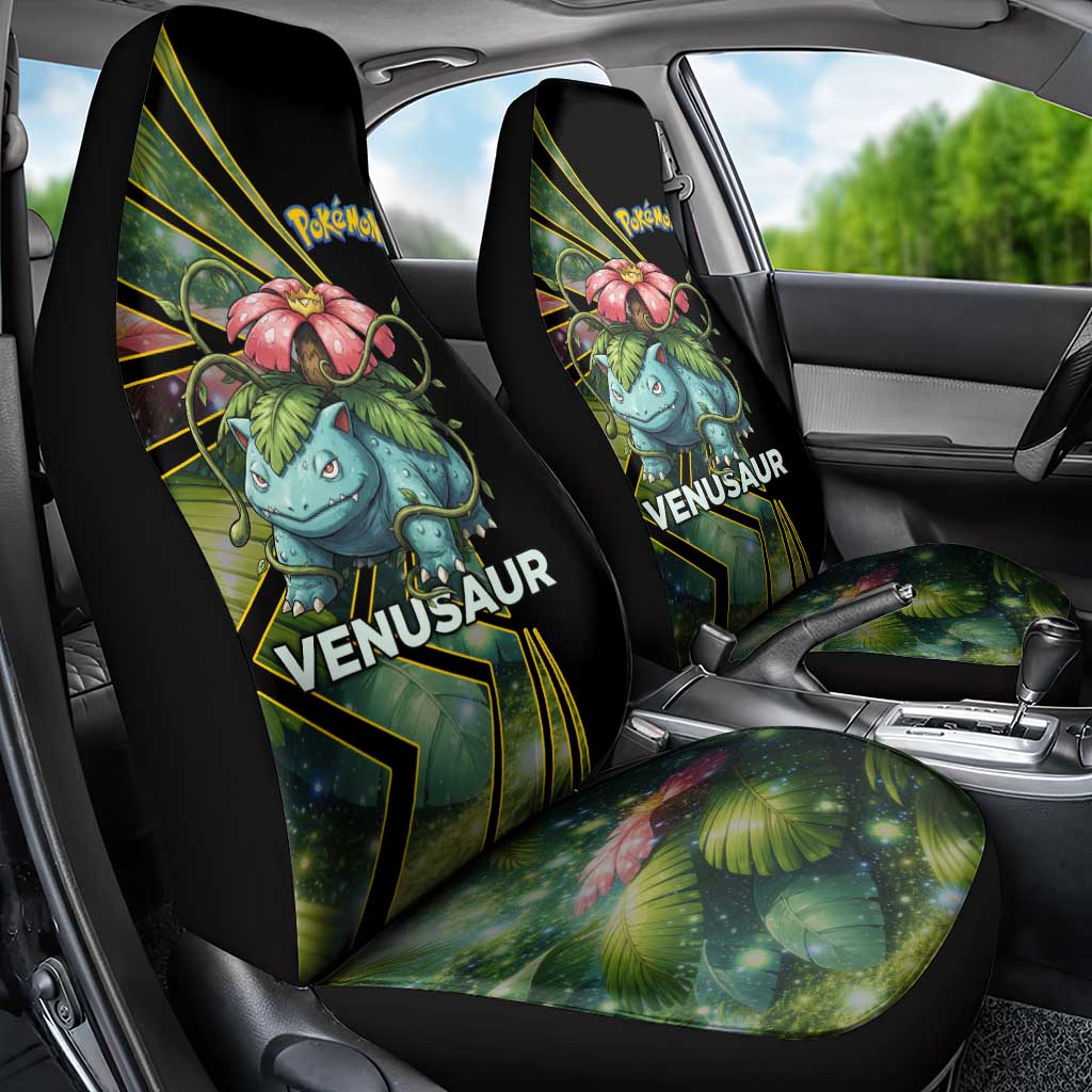 Venusaur Poké Car Seat Cover Jungle Flora Comic Style