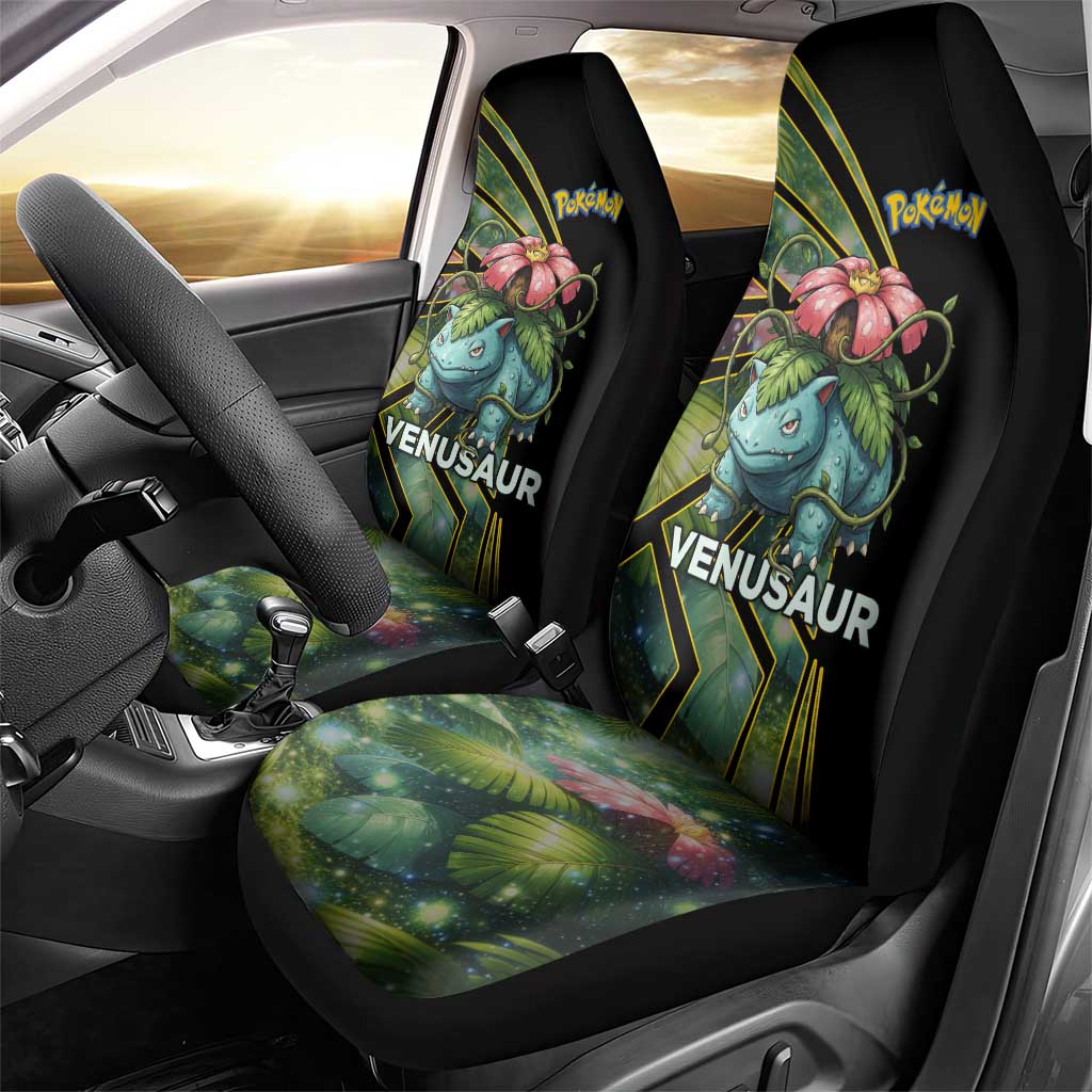 Venusaur Poké Car Seat Cover Jungle Flora Comic Style