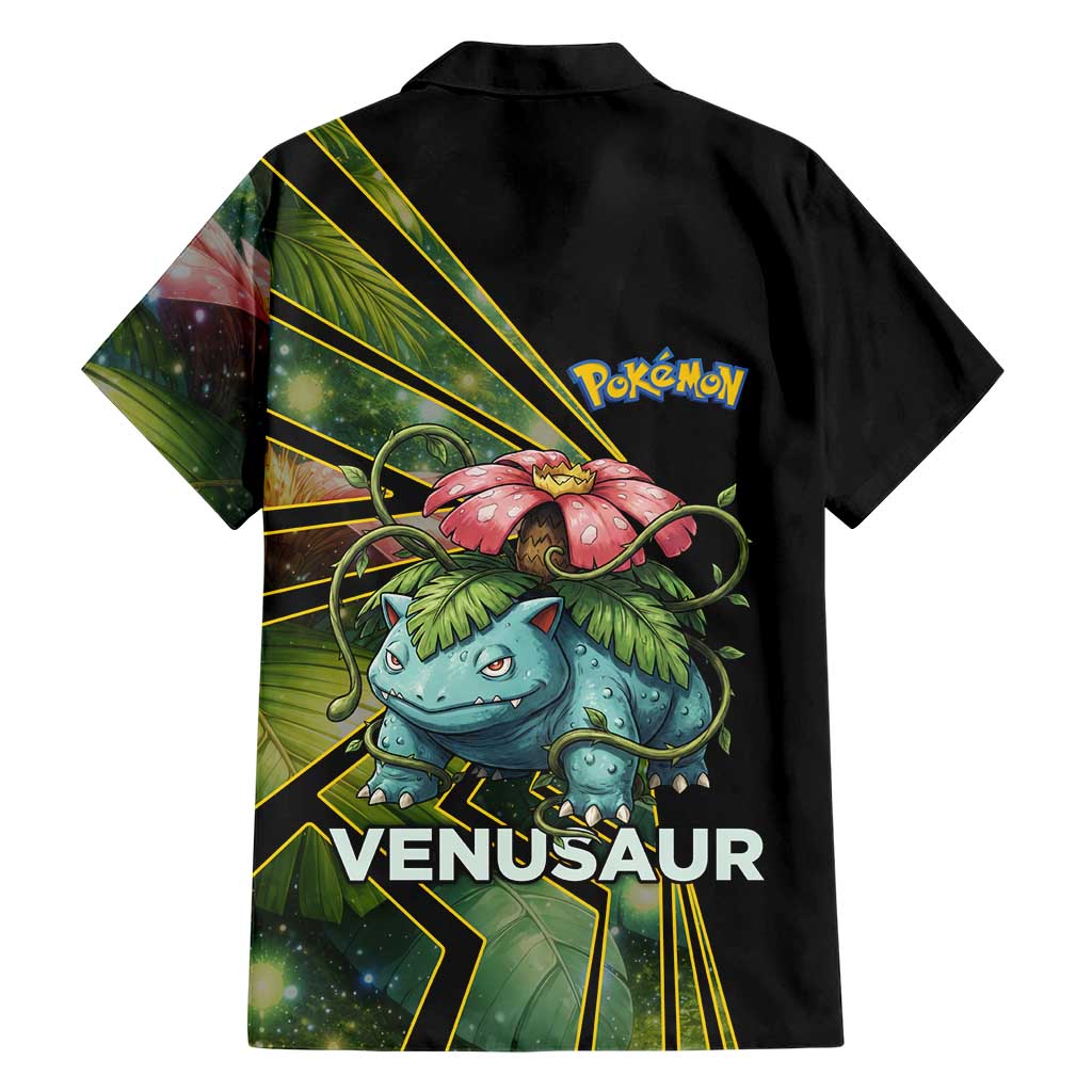 Venusaur Poké Family Matching Off Shoulder Maxi Dress and Hawaiian Shirt Jungle Flora Comic Style