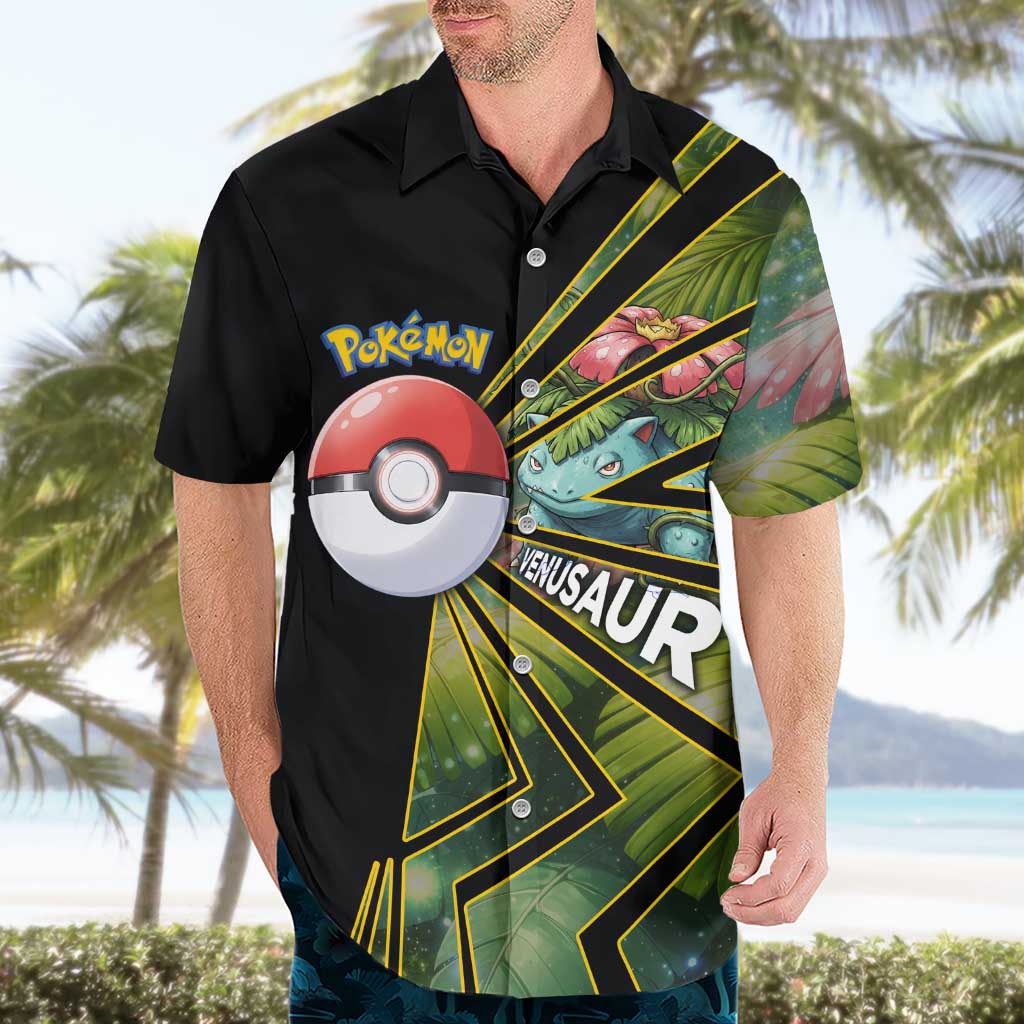 Venusaur Poké Hawaiian Shirt Jungle Flora Comic Style