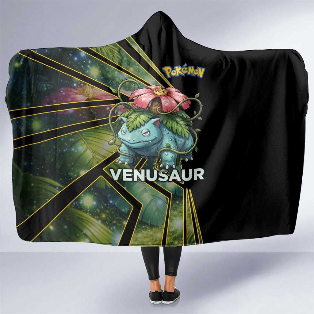 Venusaur Poké Hooded Blanket Jungle Flora Comic Style