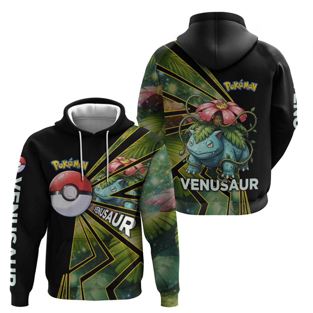 Venusaur Poké Hoodie Jungle Flora Comic Style