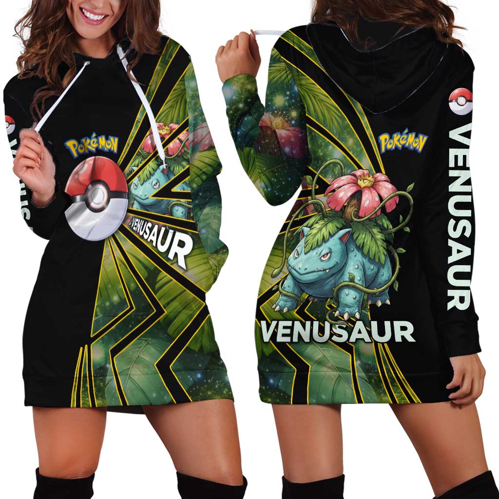 Venusaur Poké Hoodie Dress Jungle Flora Comic Style
