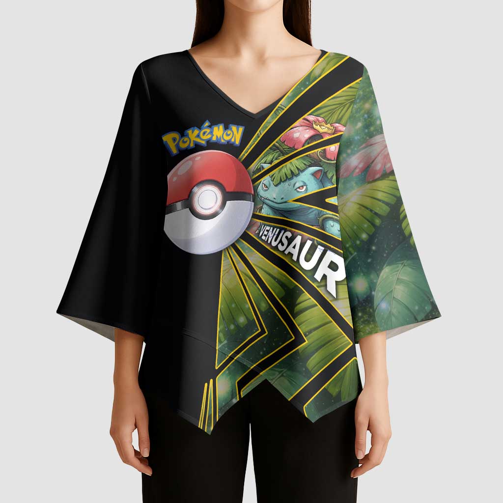 Venusaur Poké Kimono Sleeve Blouse Jungle Flora Comic Style