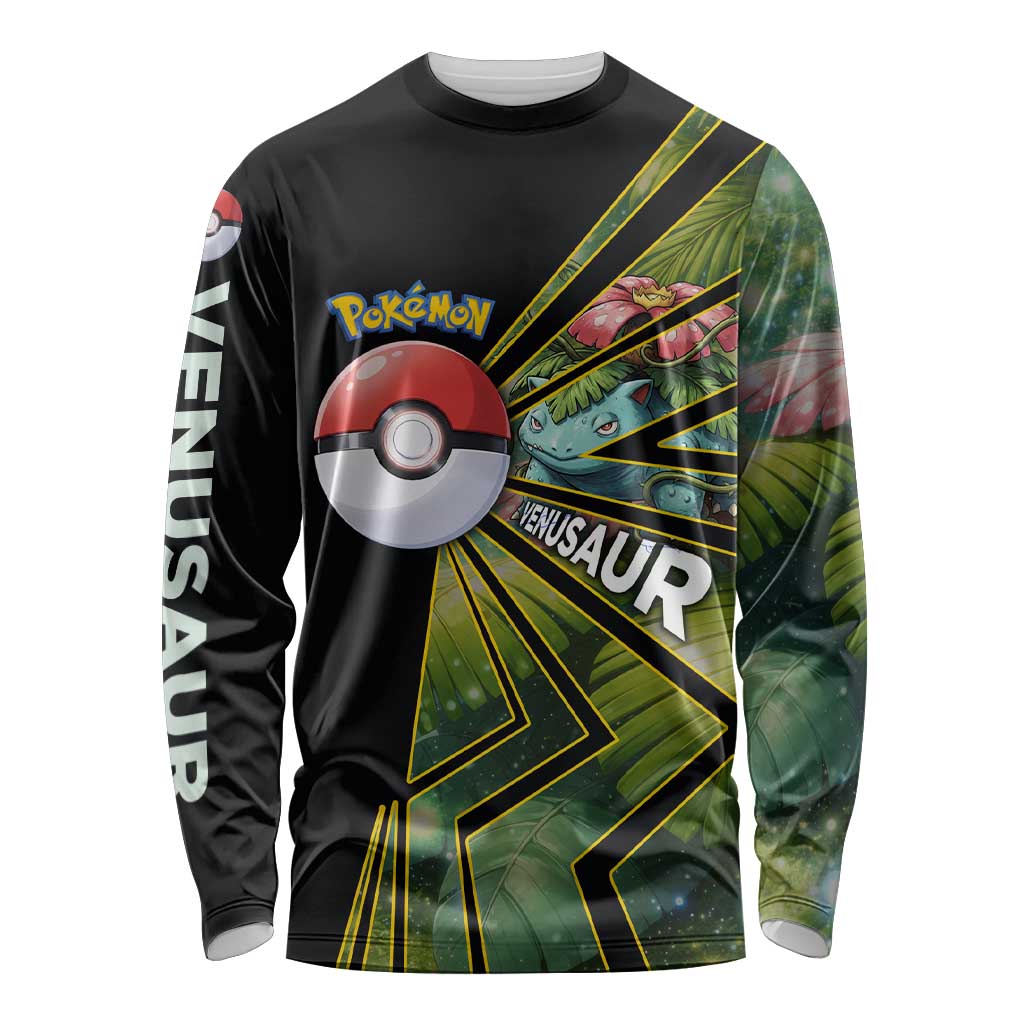 Venusaur Poké Long Sleeve Shirt Jungle Flora Comic Style