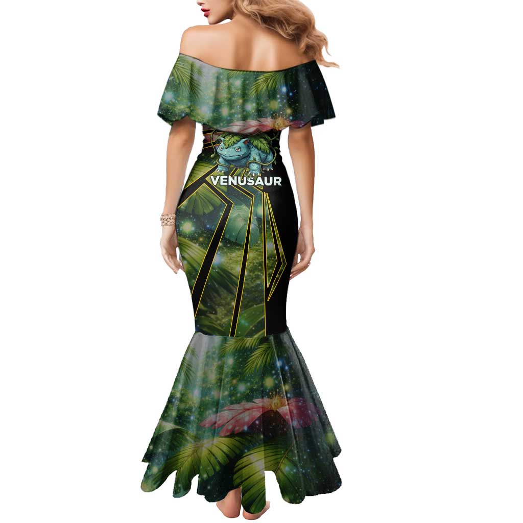 Venusaur Poké Mermaid Dress Jungle Flora Comic Style