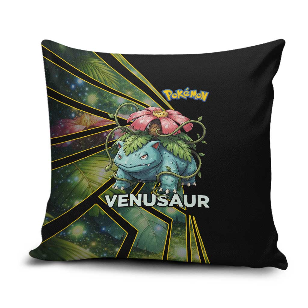 Venusaur Poké Pillow Cover Jungle Flora Comic Style