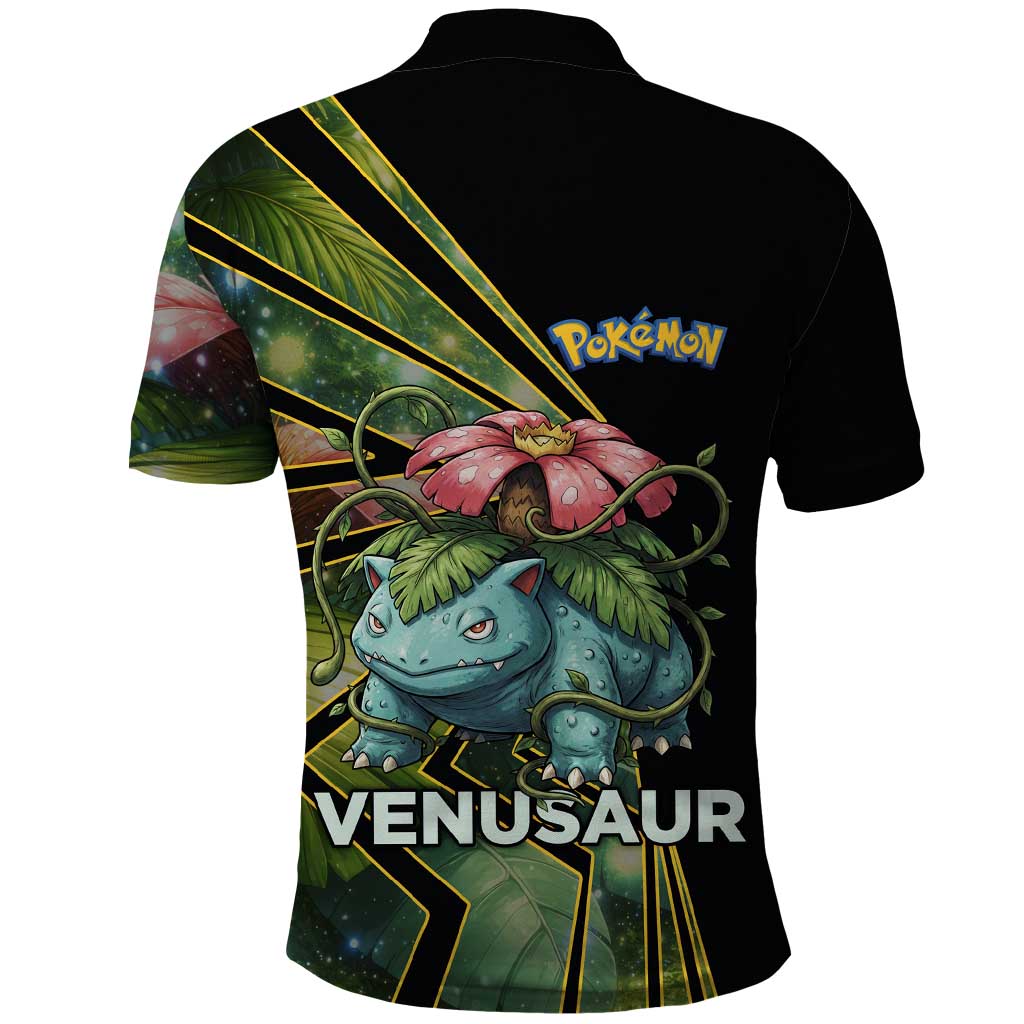 Venusaur Poké Polo Shirt Jungle Flora Comic Style